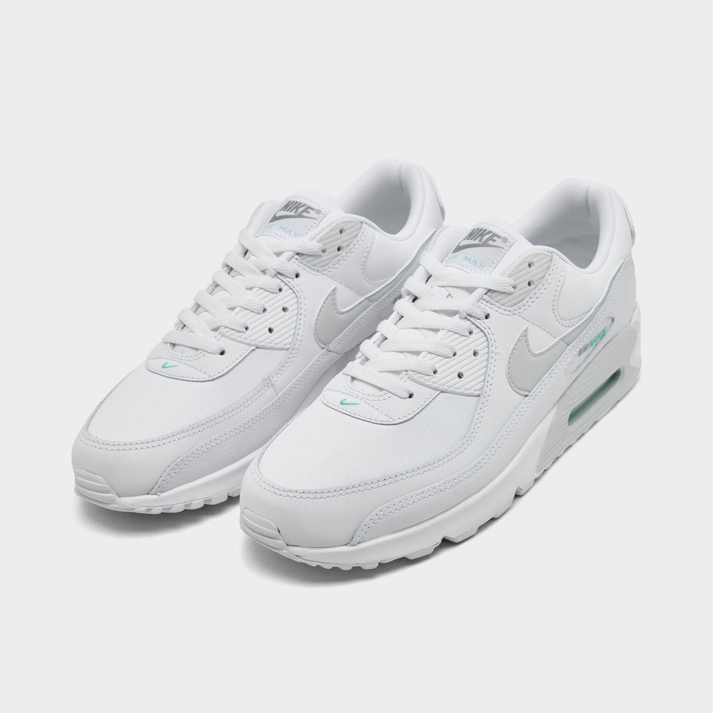 Men's Nike Air Max 90 Casual Shoes - White/Photon Dust/Hyper Turquoise - view 2