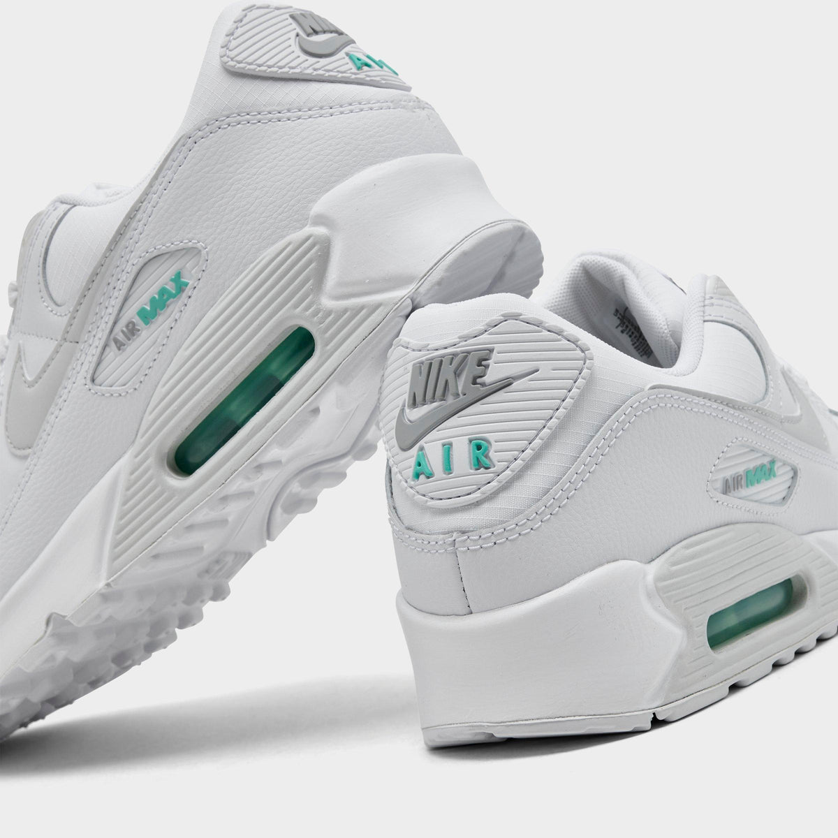 Men's Nike Air Max 90 Casual Shoes - White/Photon Dust/Hyper Turquoise - view 3