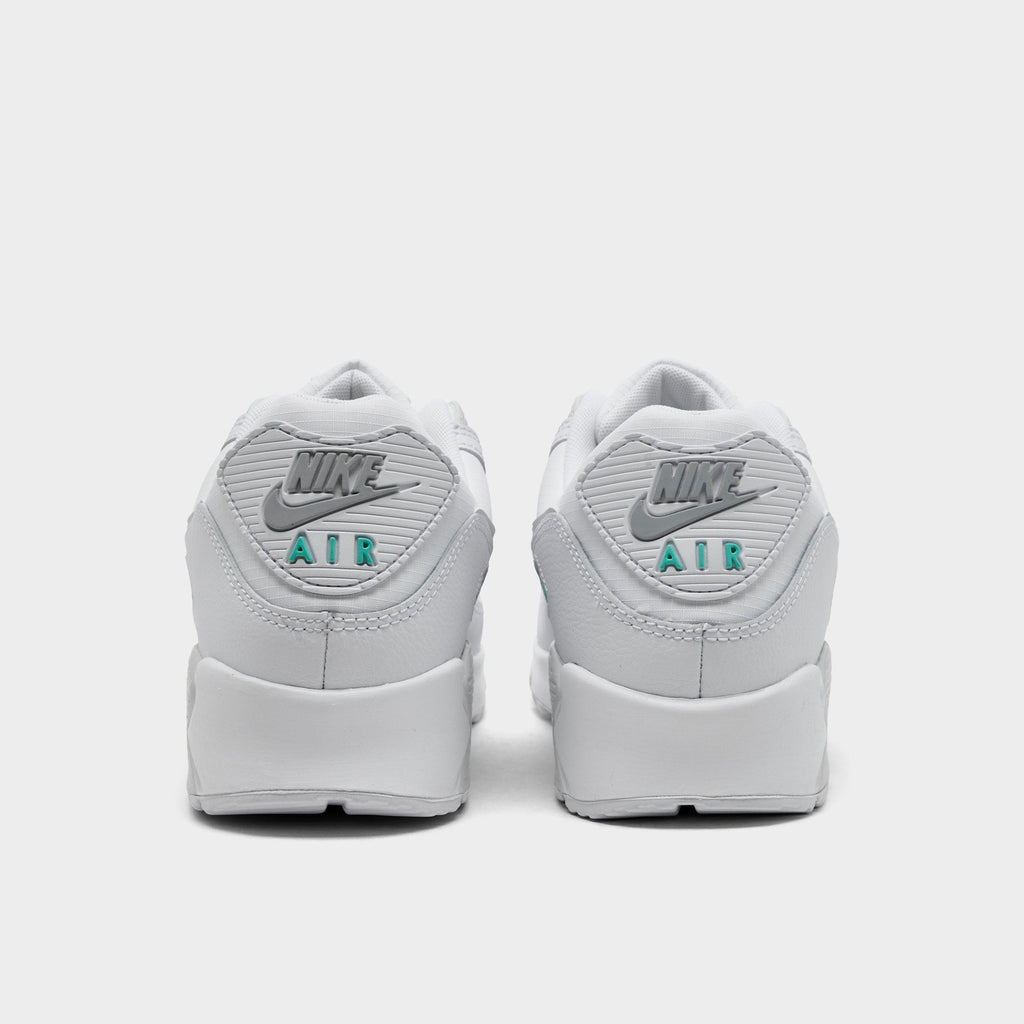 Men's Nike Air Max 90 Casual Shoes - White/Photon Dust/Hyper Turquoise - view 4