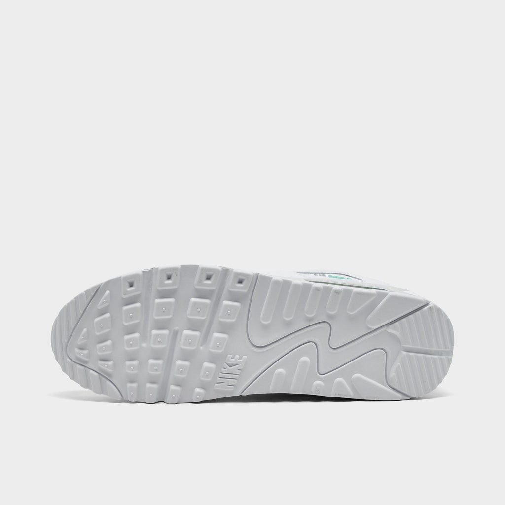 Men's Nike Air Max 90 Casual Shoes - White/Photon Dust/Hyper Turquoise - view 6