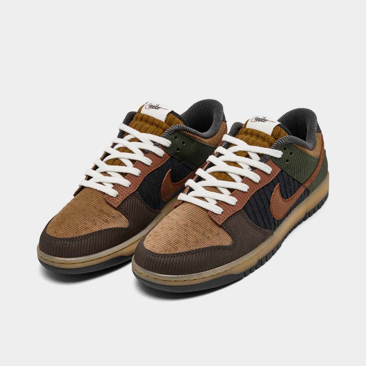 Nike Dunk Low Retro Premium SE Corduroy Casual Shoes (Men's Sizing) - Light British Tan/Cargo Khaki/Baroque Brown/Cinnamon - view 2