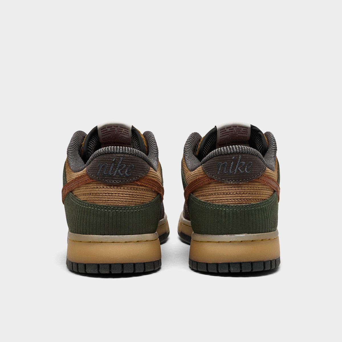 Nike Dunk Low Retro Premium SE Corduroy Casual Shoes (Men's Sizing) - Light British Tan/Cargo Khaki/Baroque Brown/Cinnamon - view 4