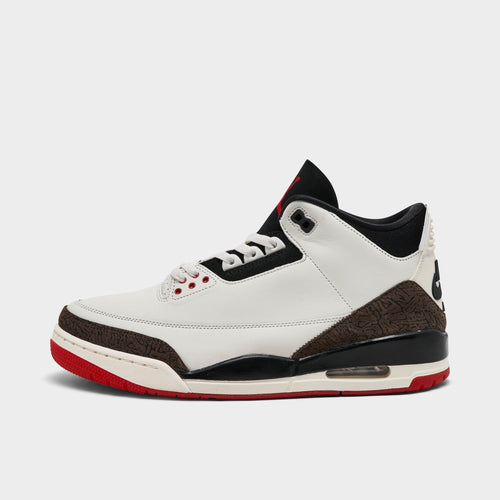Men's Air Jordan Retro 3 Basketball Shoes - Sail/Black/University Red/Pale Ivory/Palomino