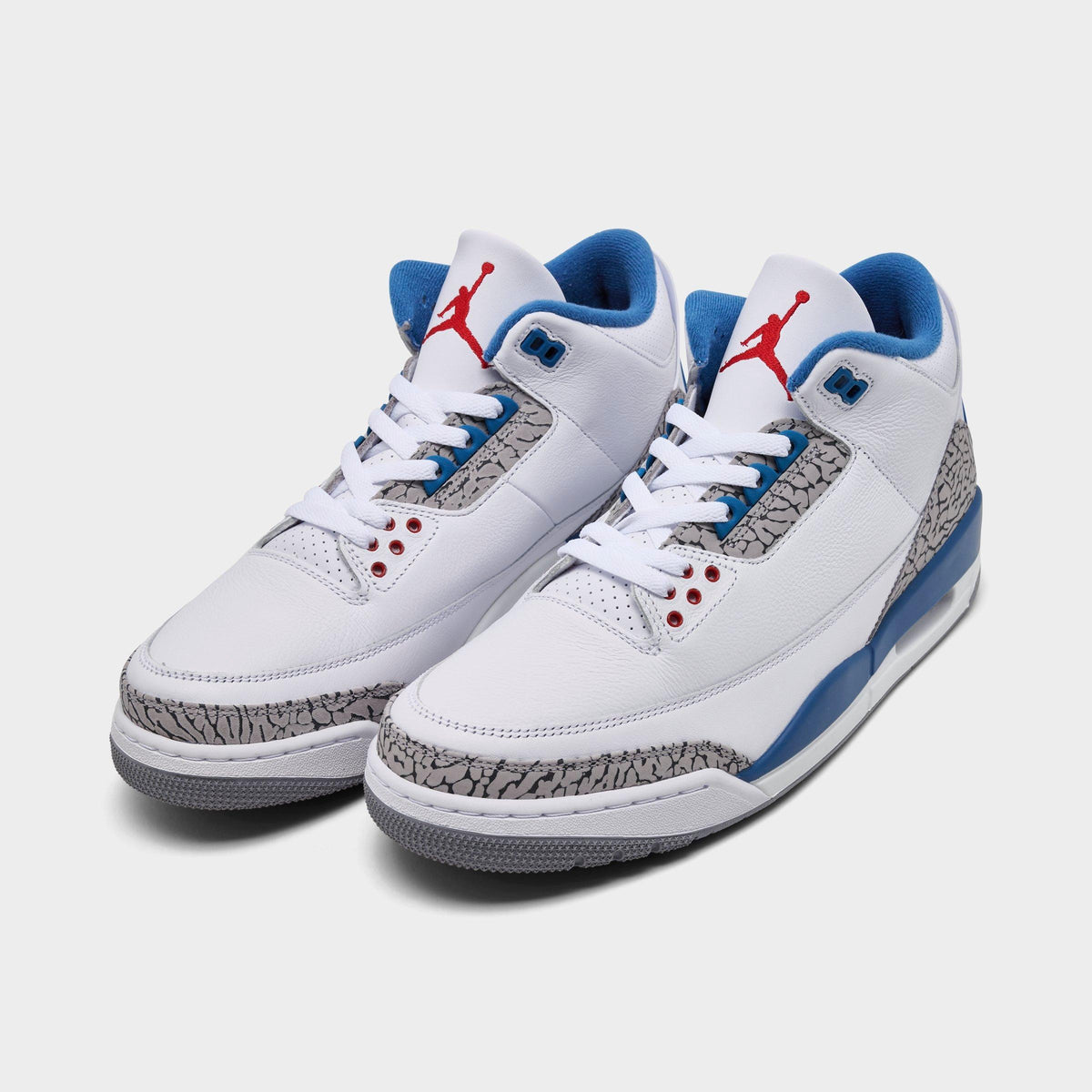 Men's Air Jordan Retro 3 Basketball Shoes - White/Varsity Red/True Blue/Cement Grey - view 2