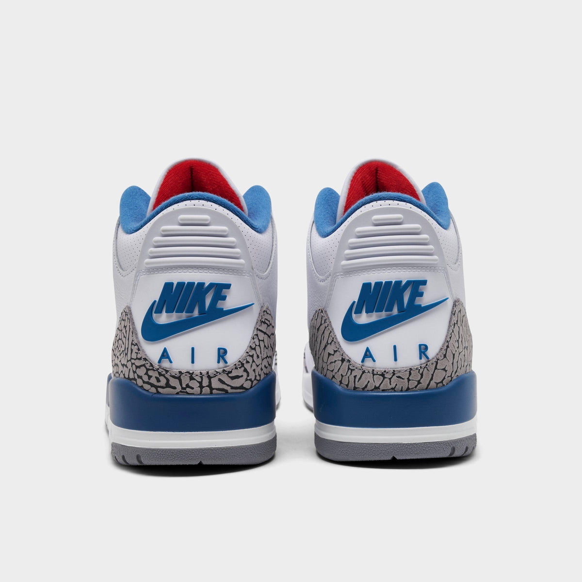 Men's Air Jordan Retro 3 Basketball Shoes - White/Varsity Red/True Blue/Cement Grey - view 4