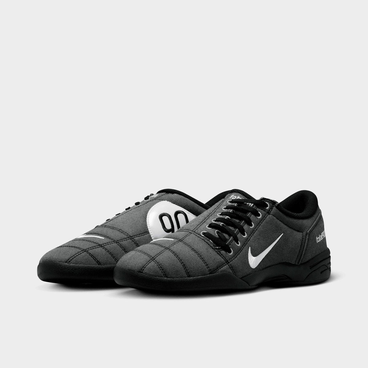 Men's Nike Total 90 Premium Casual Shoes - Black/Black/White - view 2