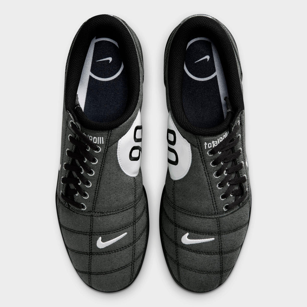 Men's Nike Total 90 Premium Casual Shoes - Black/Black/White - view 5