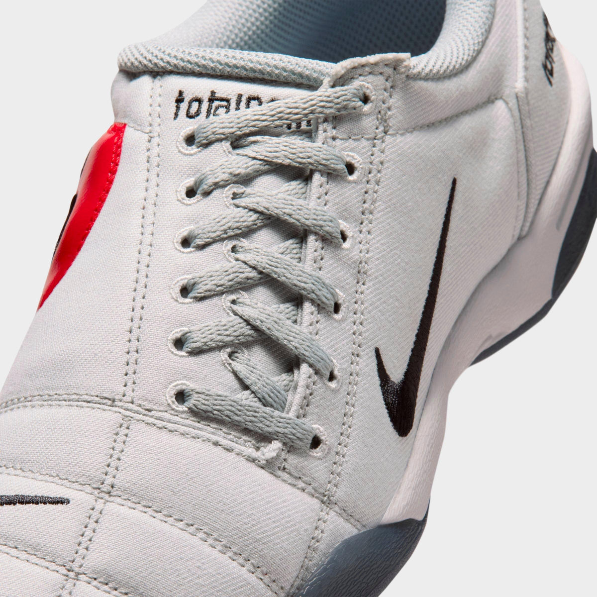 Men's Nike Total 90 Premium Casual Shoes - Light Smoke Grey/University Red/Photon Dust/Black - view 3