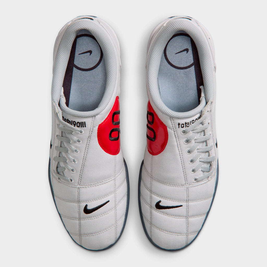 Men's Nike Total 90 Premium Casual Shoes - Light Smoke Grey/University Red/Photon Dust/Black - view 5