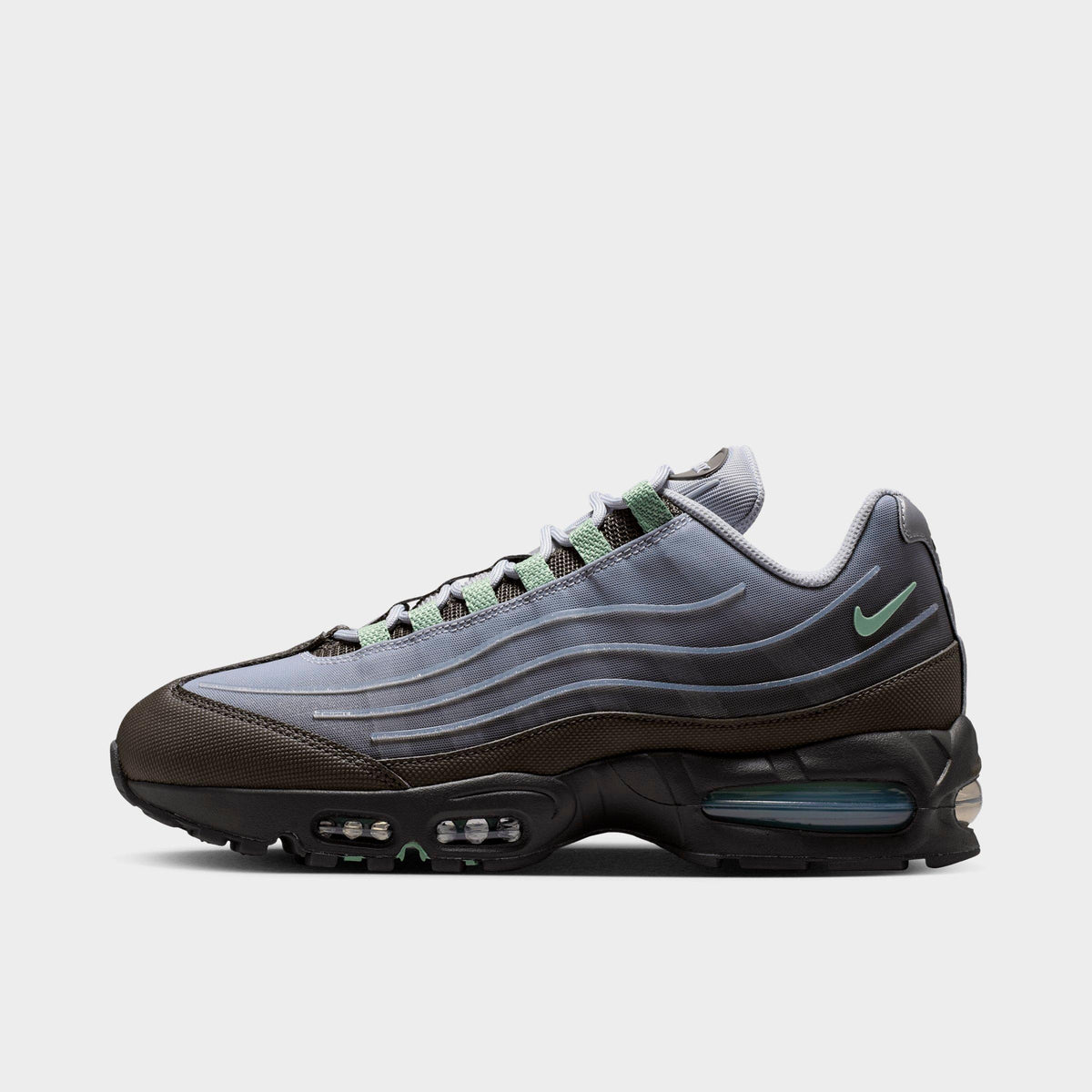 Men's Nike Air Max 95 Big Bubble Tech Casual Shoes - Medium Ash/Wolf Grey/Metallic Silver/Steam