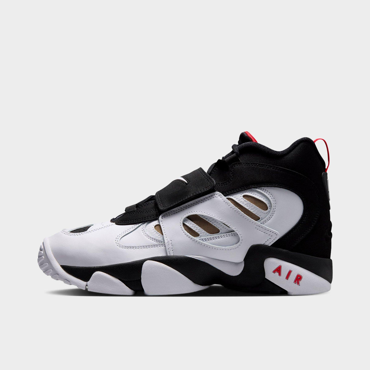 Men's Nike Air Diamond Turf 2 Casual Shoes - Black/Fire Red/Metallic Gold/White