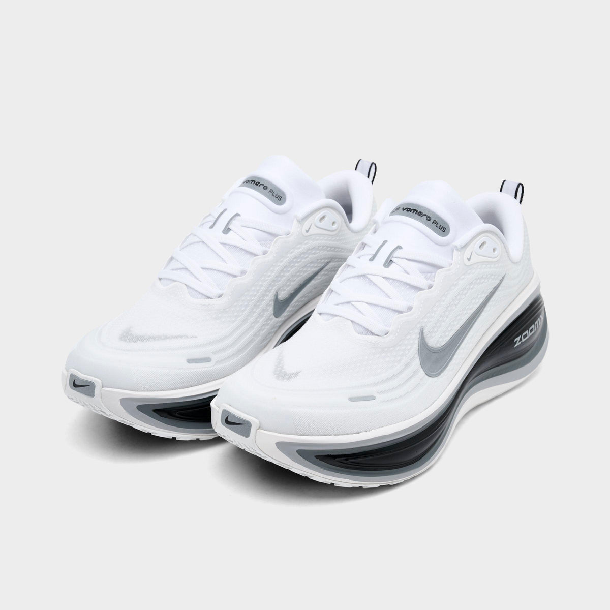 Men's Nike Vomero Plus Running Shoes - White/Black/Cool Grey/Metallic Silver - view 2
