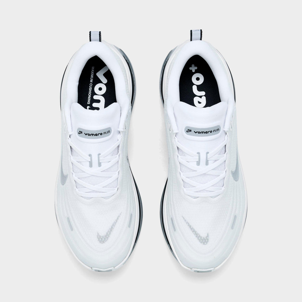 Men's Nike Vomero Plus Running Shoes - White/Black/Cool Grey/Metallic Silver - view 5