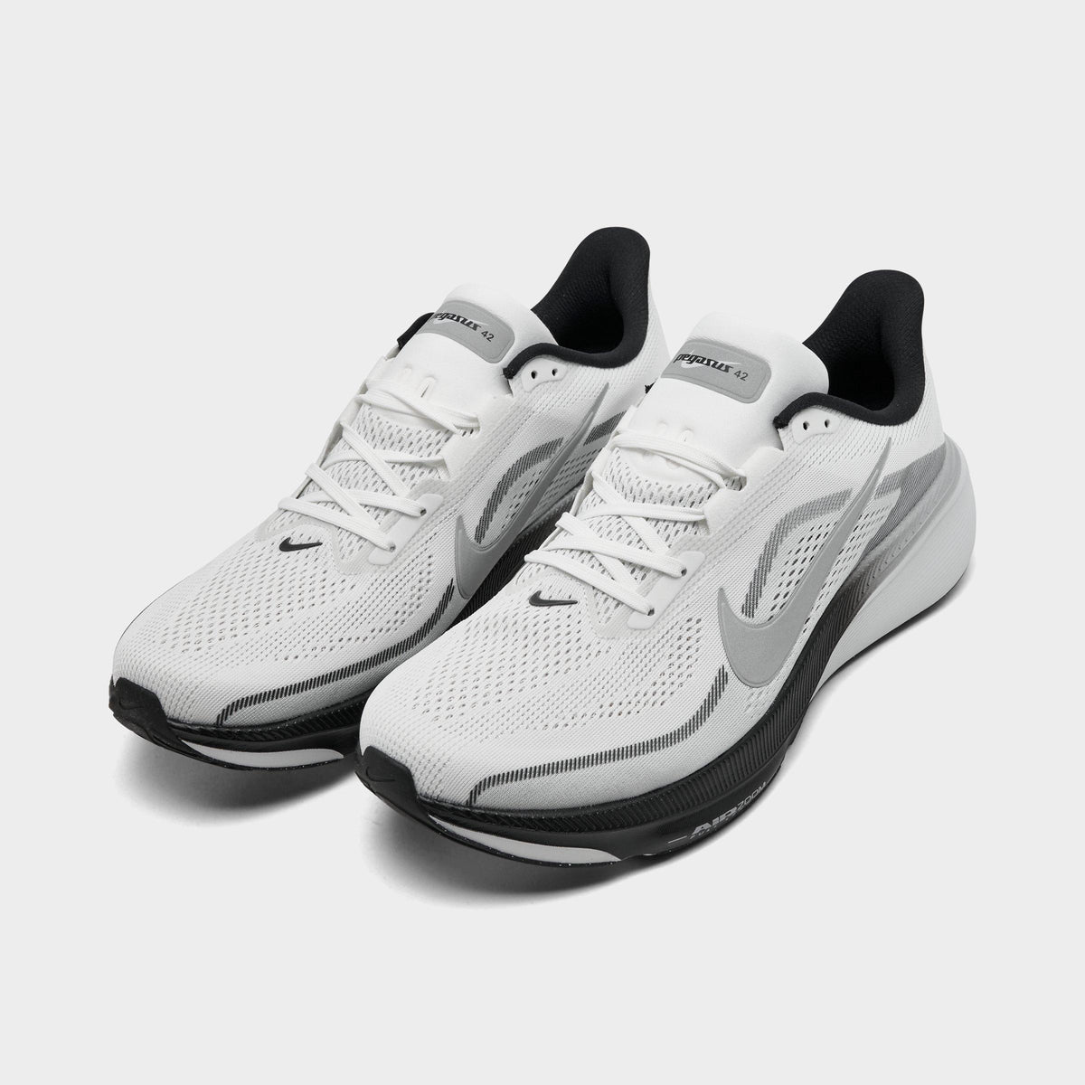 Men's Nike Pegasus 42 Running Shoes - Summit White/Photon Dust/Black/Metallic Silver - view 2
