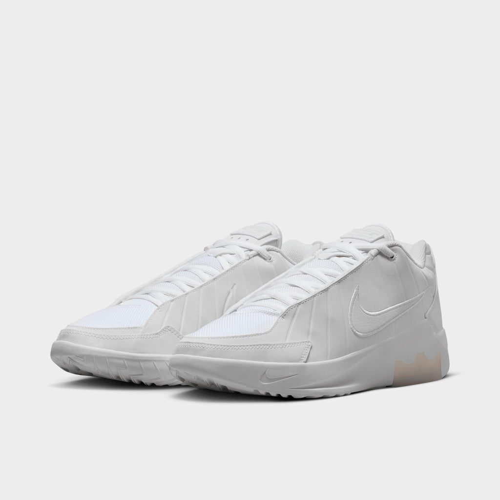 Men's Nike LeBron Witness 9 Basketball Shoes - White/Black/White - view 2