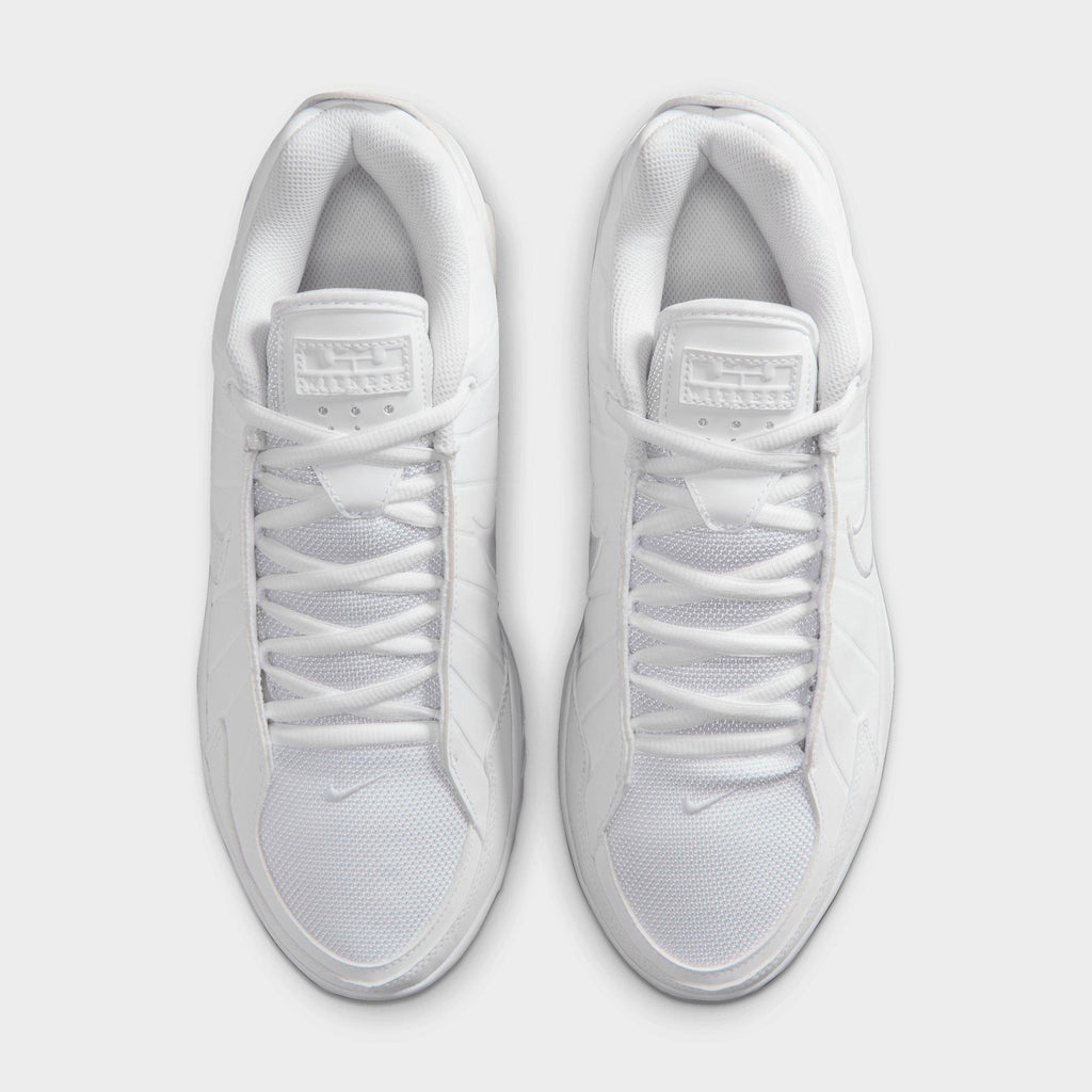 Men's Nike LeBron Witness 9 Basketball Shoes - White/Black/White - view 5
