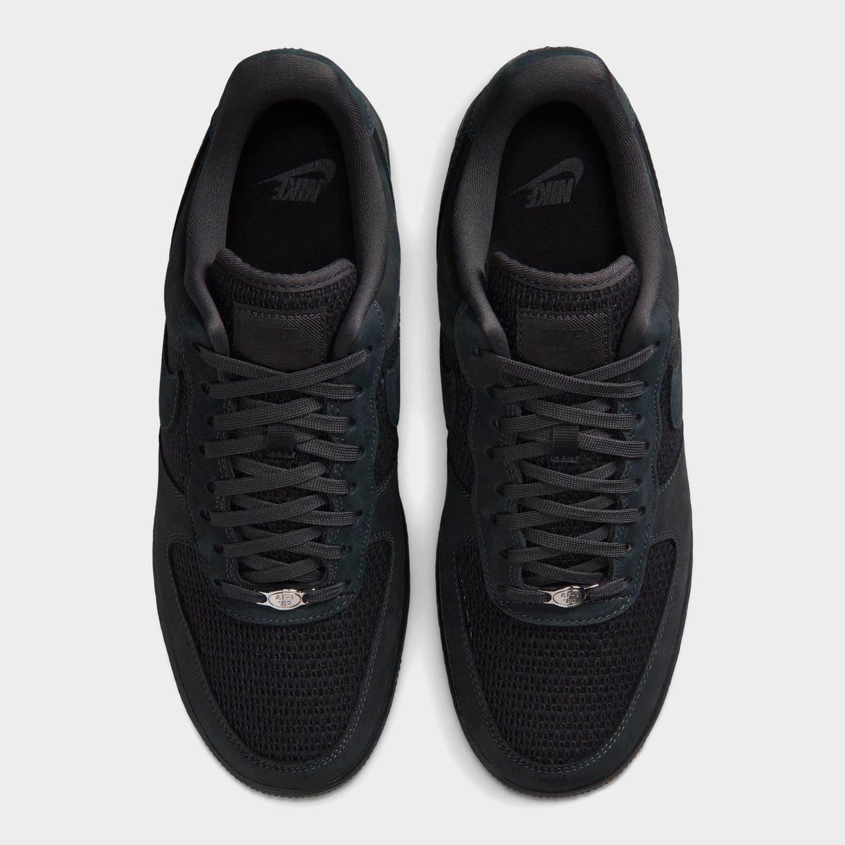 Men's Nike Air Force 1 '07 LV8 Woven Casual Shoes - Anthracite/Off Noir/Anthracite - view 5