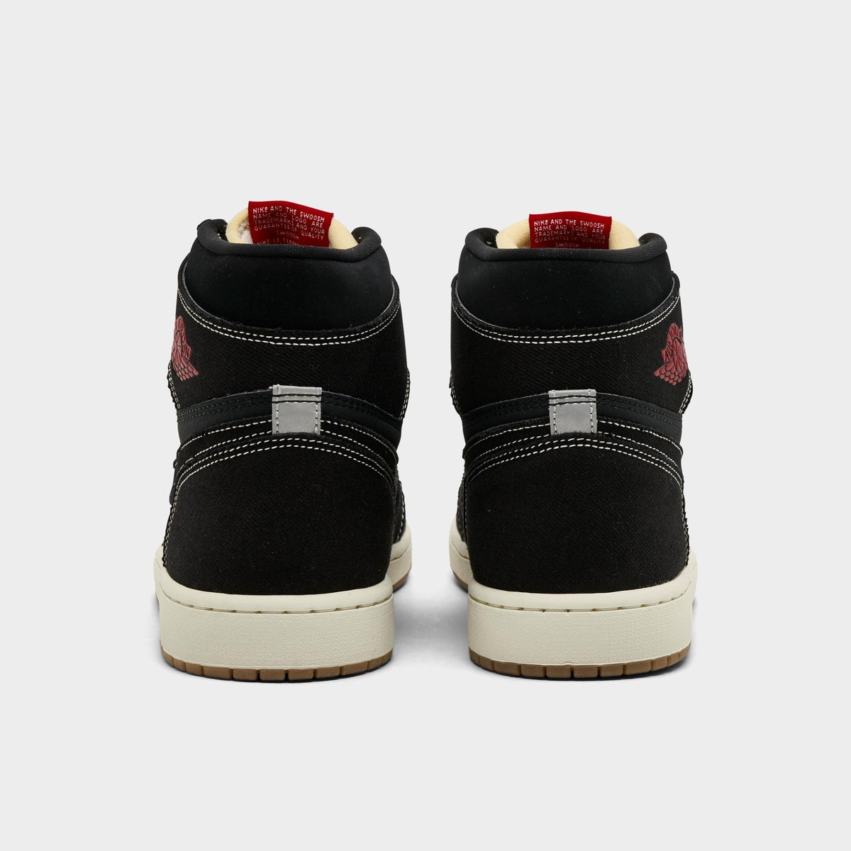Men's Air Jordan Retro 1 High OG Casual Shoes - Black/Sail/Gum Medium Brown/University Red - view 4