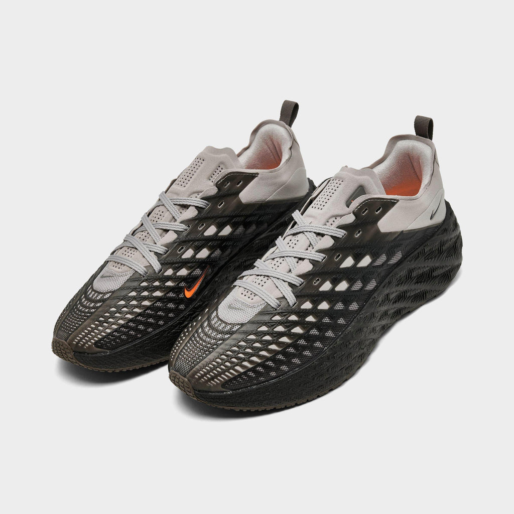 Men's Nike Ava Edge Casual Shoes - College Grey/Dark Smoke Grey/Total Orange/Black - view 2