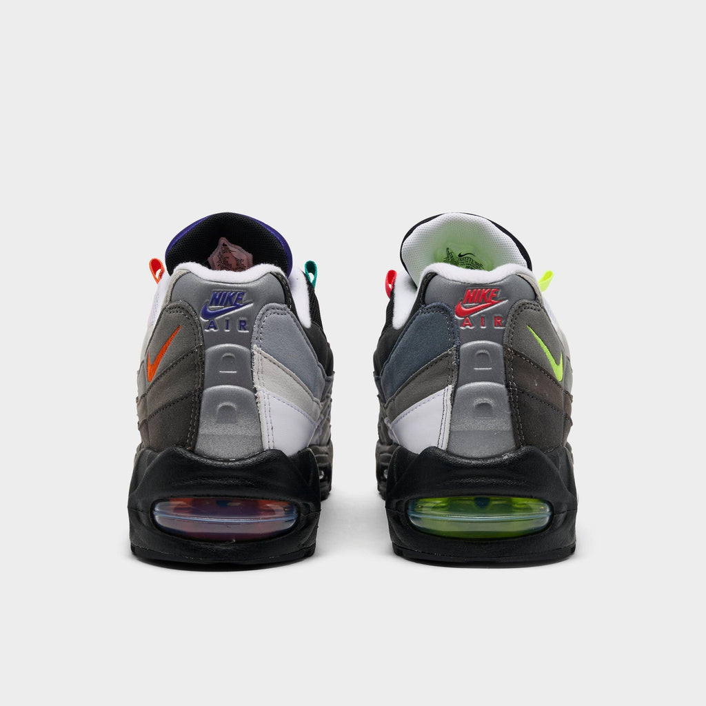 Men's Nike Air Max 95 Big Bubble PRM Casual Shoes - Black/Volt/Team Orange/Multi - view 4