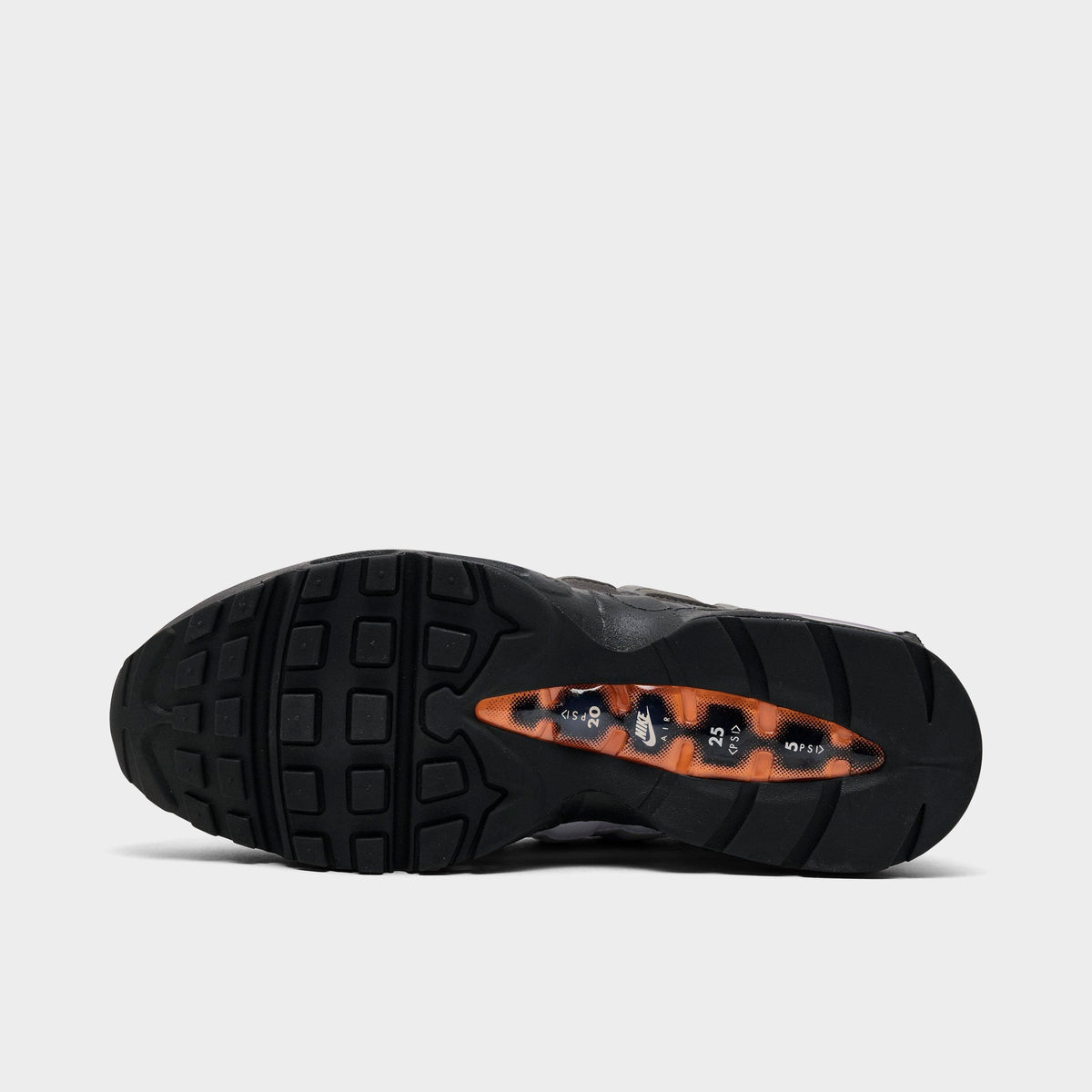 Men's Nike Air Max 95 Big Bubble PRM Casual Shoes - Black/Volt/Team Orange/Multi - view 6