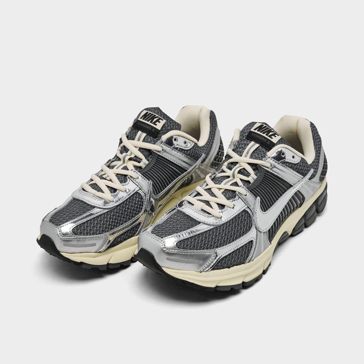 Men's Nike Zoom Vomero 5 Casual Shoes - Iron Grey/Metallic Silver/Coconut Milk/Chrome - view 2