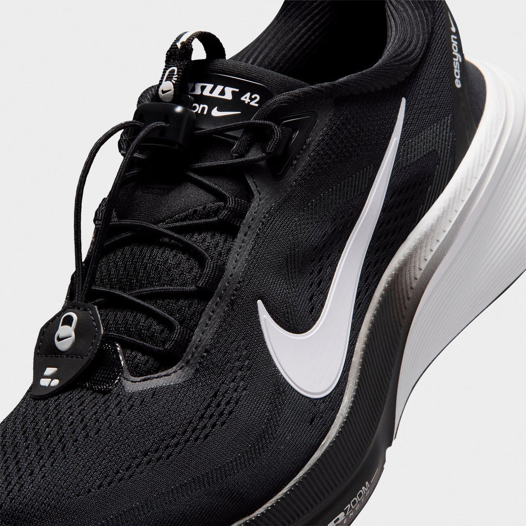 Men's Nike Pegasus 42 EasyOn Running Shoes - Black/Dark Smoke Grey/White - view 3