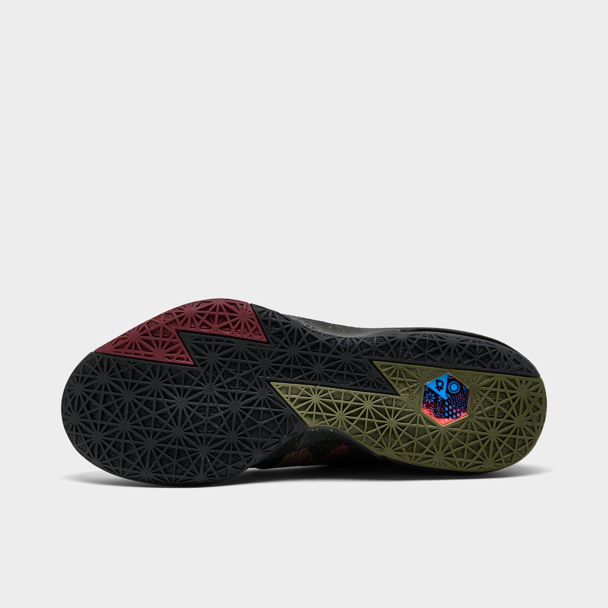 Men's Nike KD 6 Basketball Shoes - Black/Atomic Red/Medium Olive/Noble Red - view 6