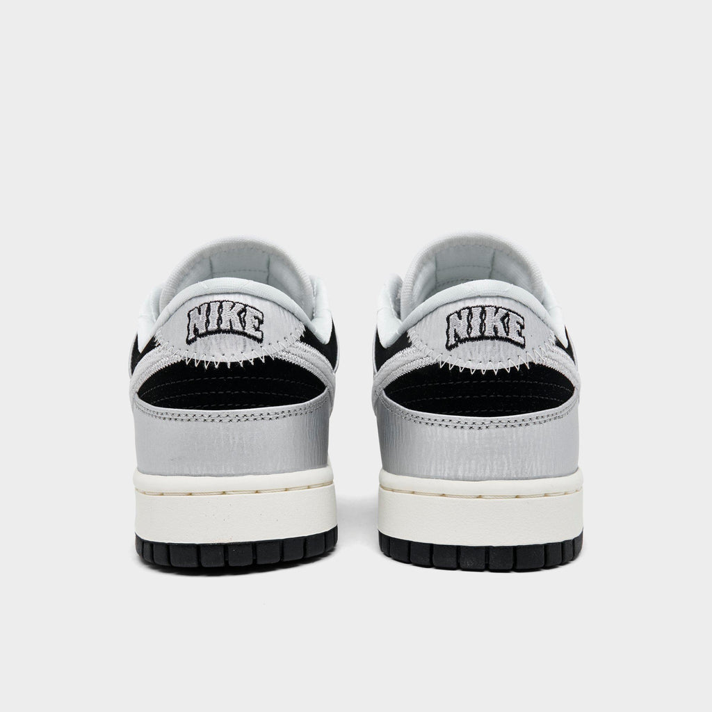 Men's Nike Dunk Low Retro Casual Shoes - Metallic Silver/Black/Sail/Metallic Silver - view 4