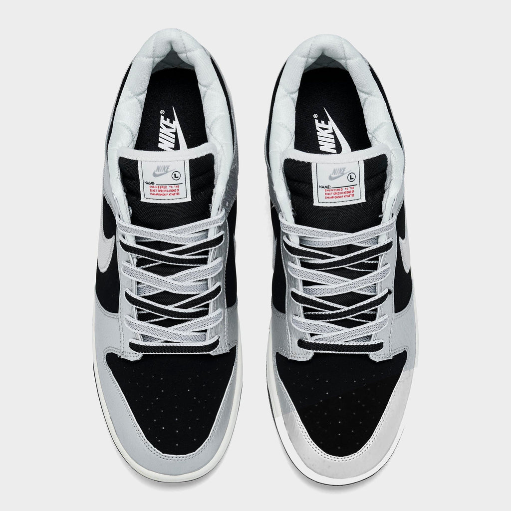 Men's Nike Dunk Low Retro Casual Shoes - Metallic Silver/Black/Sail/Metallic Silver - view 5