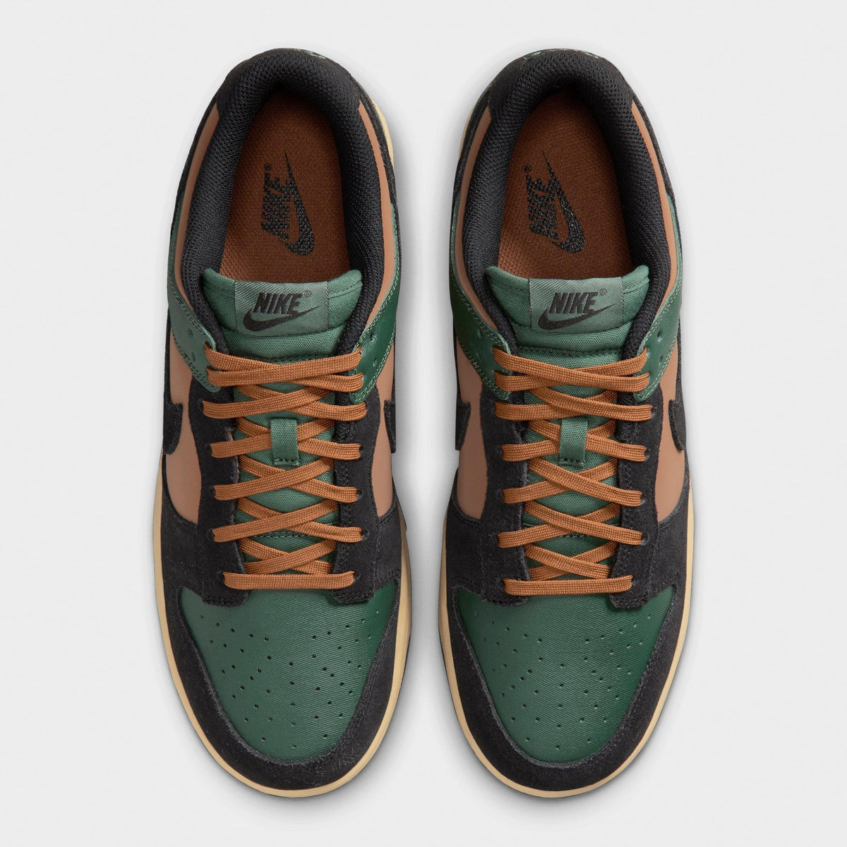 Men's Nike Dunk Low Retro Casual Shoes - Fir/Light British Tan/Sesame/Black - view 5