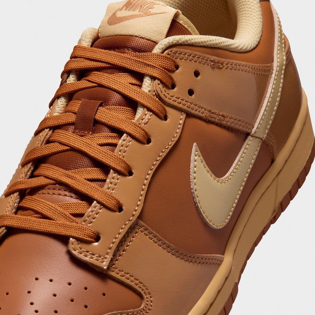 Men's Nike Dunk Low Retro Casual Shoes - Tawny/Flax/Twine/Sesame - view 3