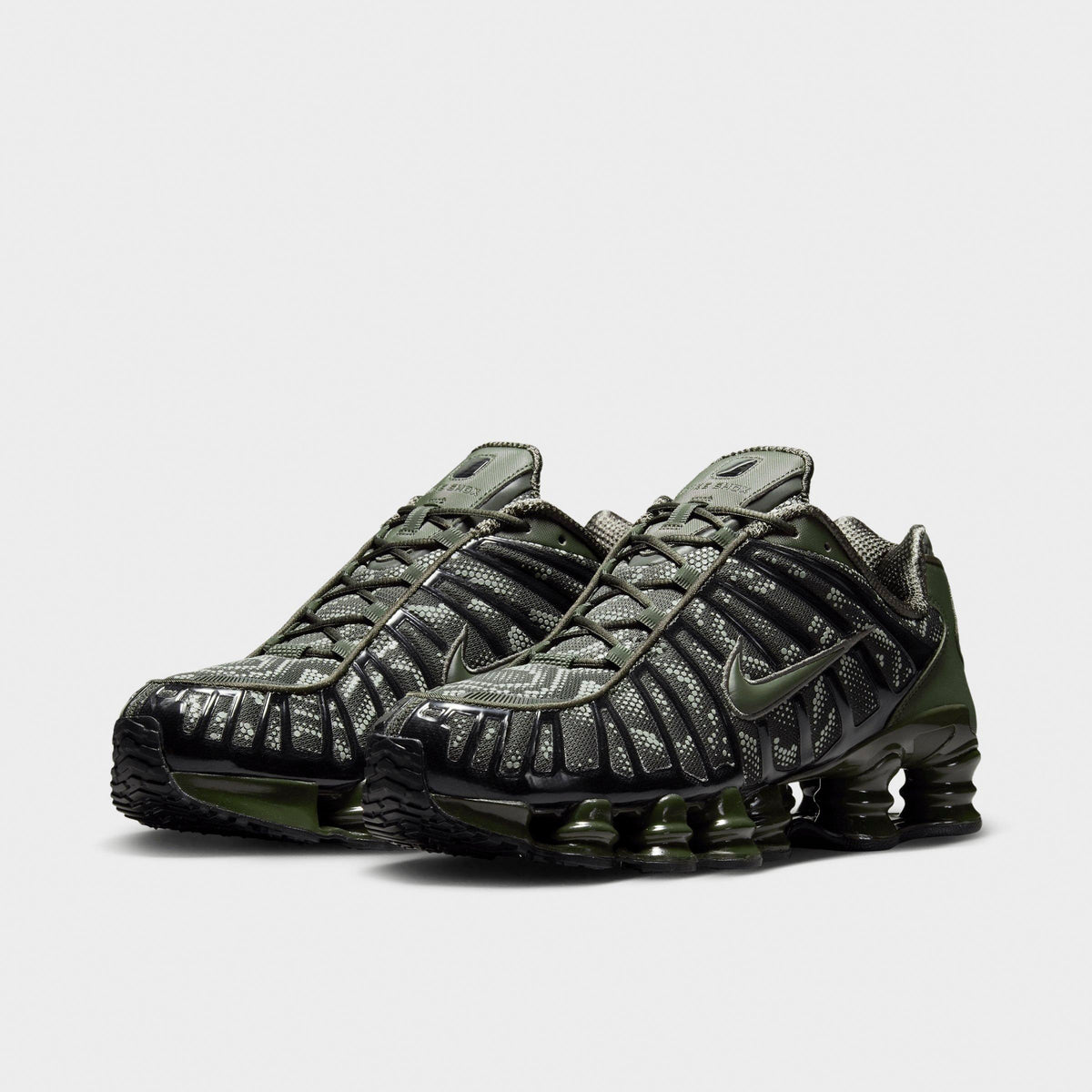 Men's Nike Shox TL Casual Shoes - Newsprint/Black/Newsprint - view 2