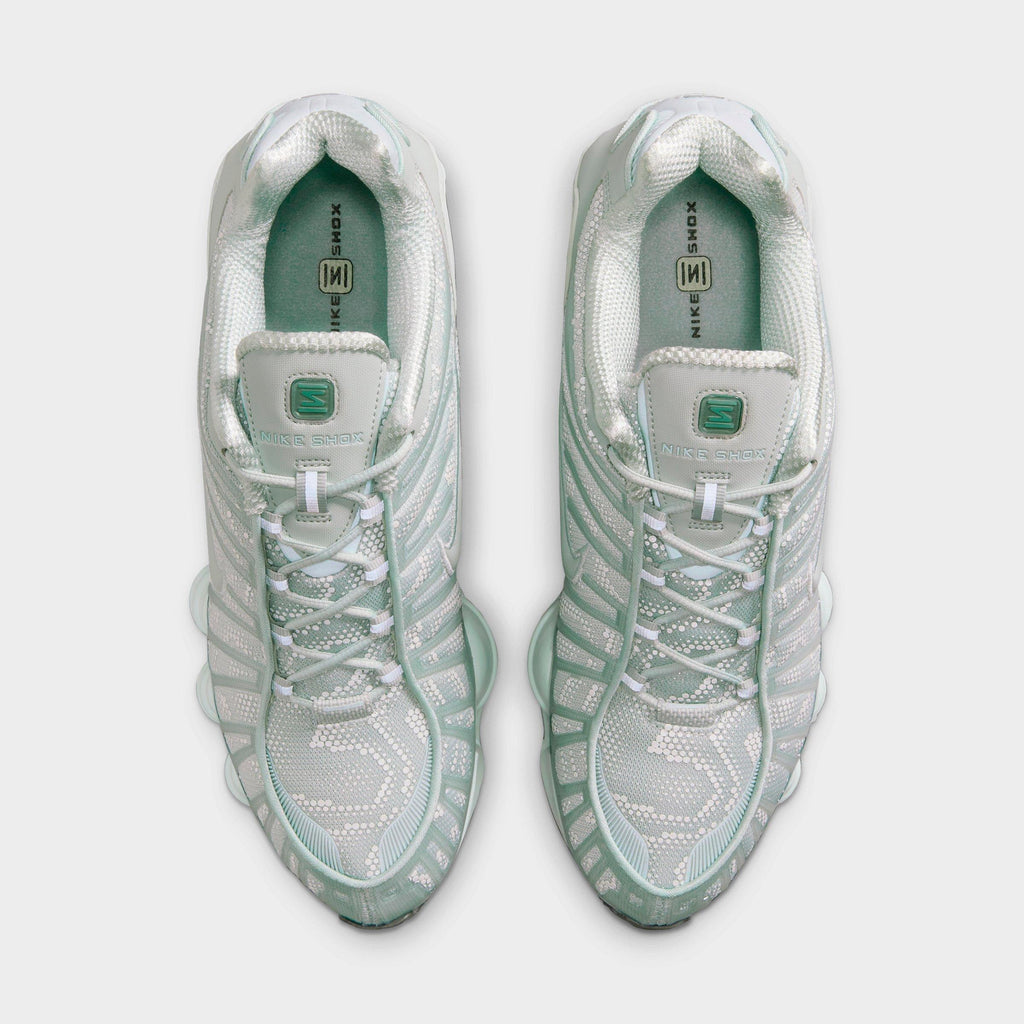Men's Nike Shox TL Casual Shoes - Light Silver/Newsprint/Light Silver - view 5