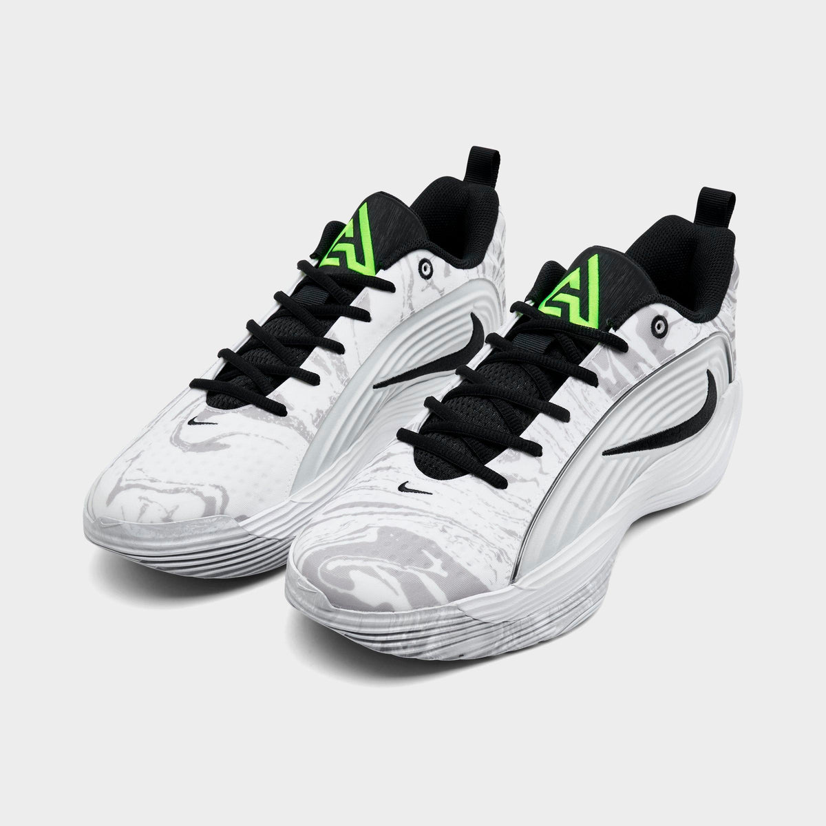 Men's Nike Giannis Immortality 5 Basketball Shoes - White/Off White/Light Smoke Grey/Metallic Silver - view 2