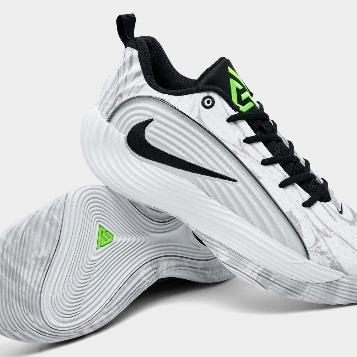 Men's Nike Giannis Immortality 5 Basketball Shoes - White/Off White/Light Smoke Grey/Metallic Silver - view 3