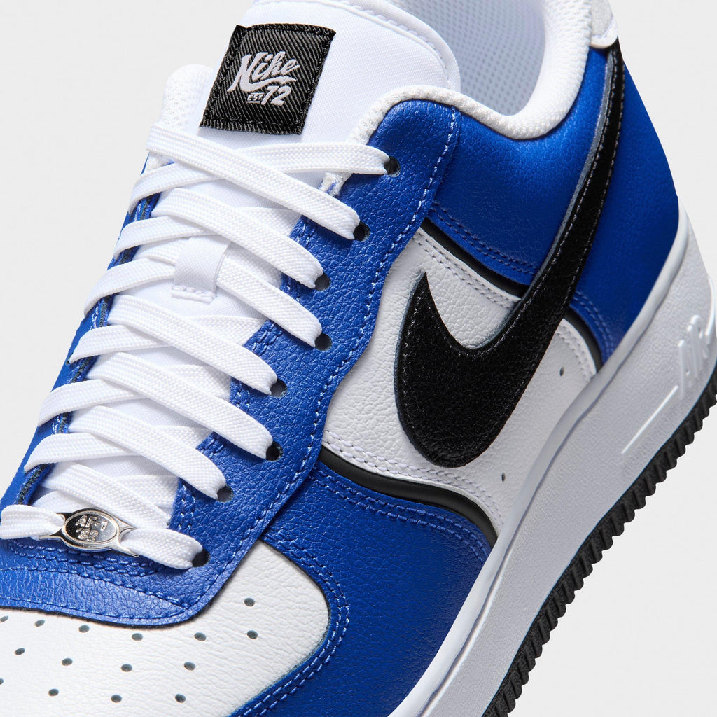 Men's Nike Air Force 1 '07 LV8 Sport Casual Shoes - Old Royal/White/Metallic Silver/Black - view 3