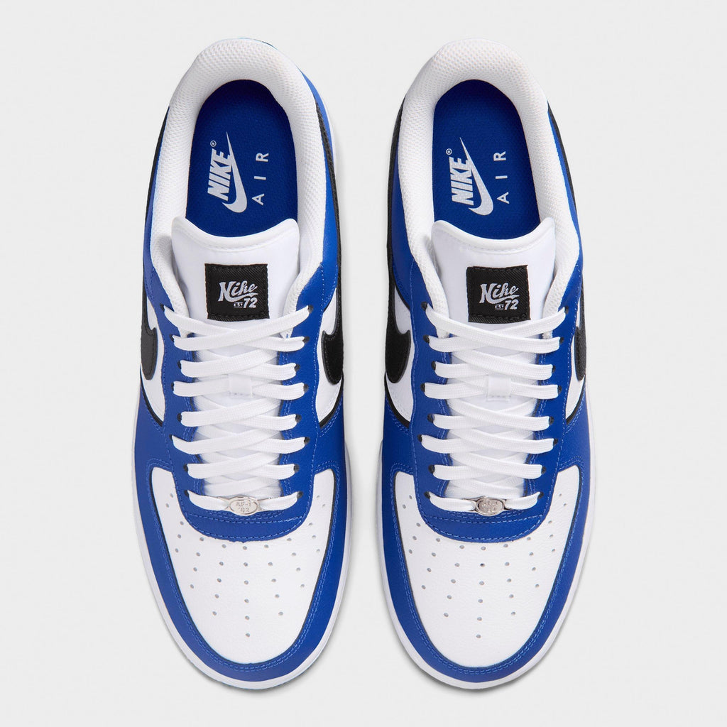 Men's Nike Air Force 1 '07 LV8 Sport Casual Shoes - Old Royal/White/Metallic Silver/Black - view 5