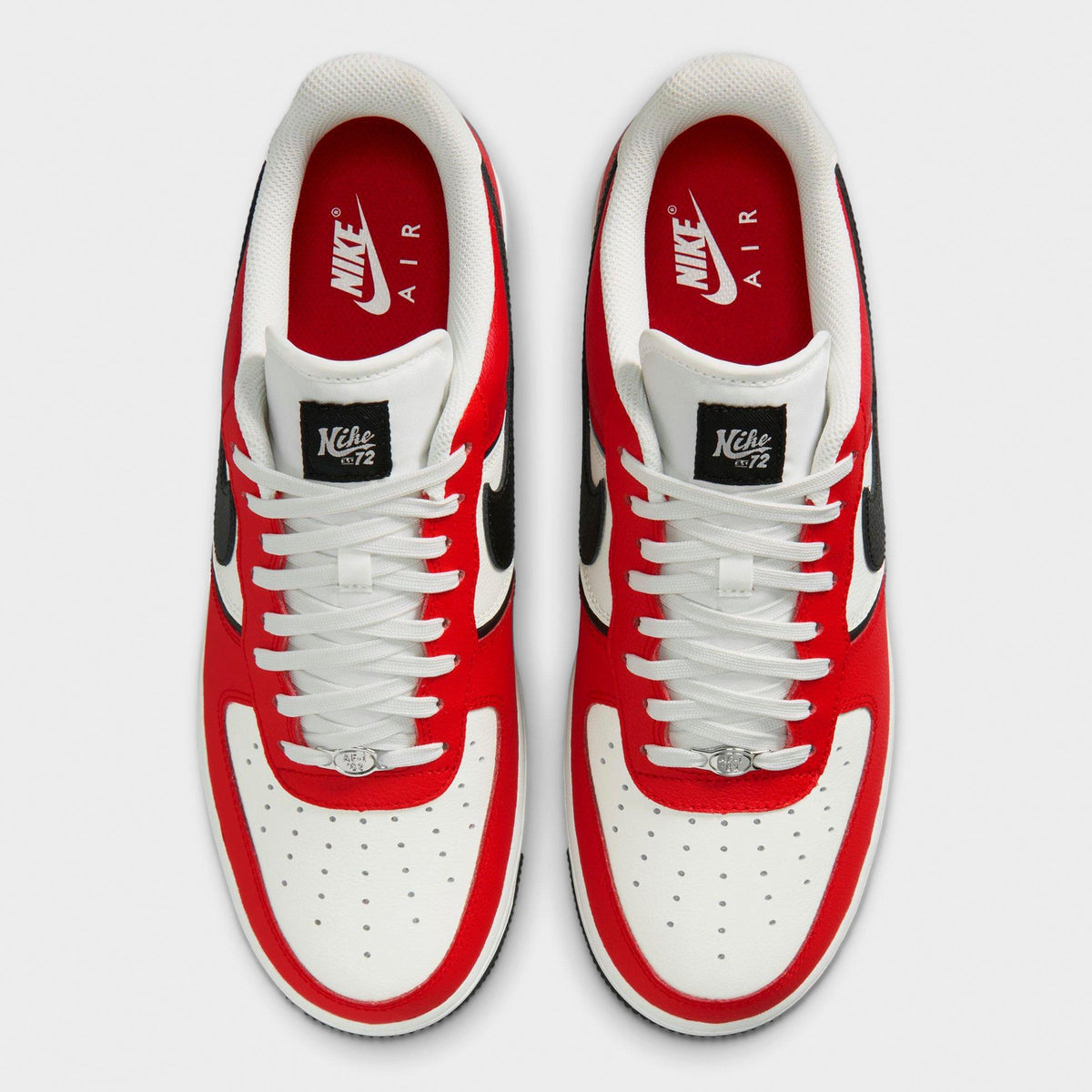 Men's Nike Air Force 1 '07 LV8 Sport Casual Shoes - University Red/Black/Sail - view 5