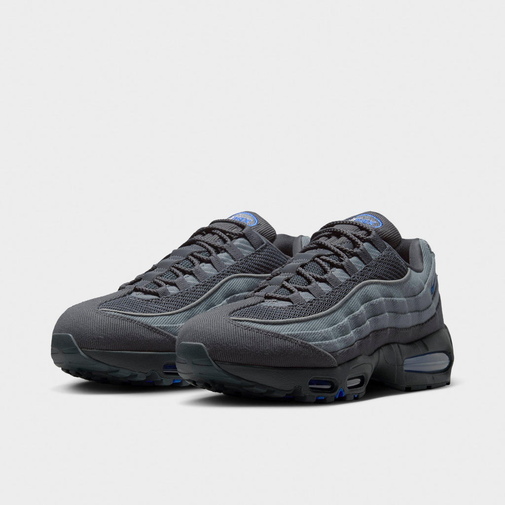Men's Nike Air Max 95 Big Bubble Casual Shoes - Smoke Grey/Anthracite/Black/Racer Blue - view 2
