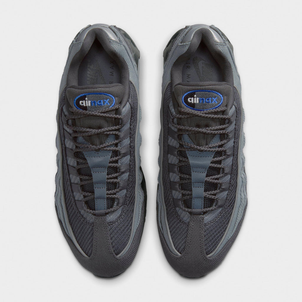 Men's Nike Air Max 95 Big Bubble Casual Shoes - Smoke Grey/Anthracite/Black/Racer Blue - view 5