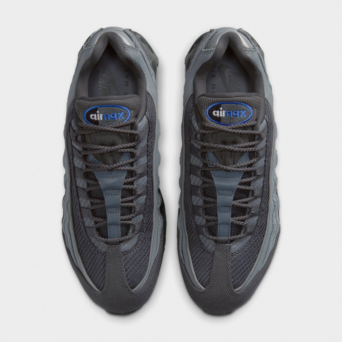 Men's Nike Air Max 95 Big Bubble Casual Shoes - Smoke Grey/Anthracite/Black/Racer Blue - view 5