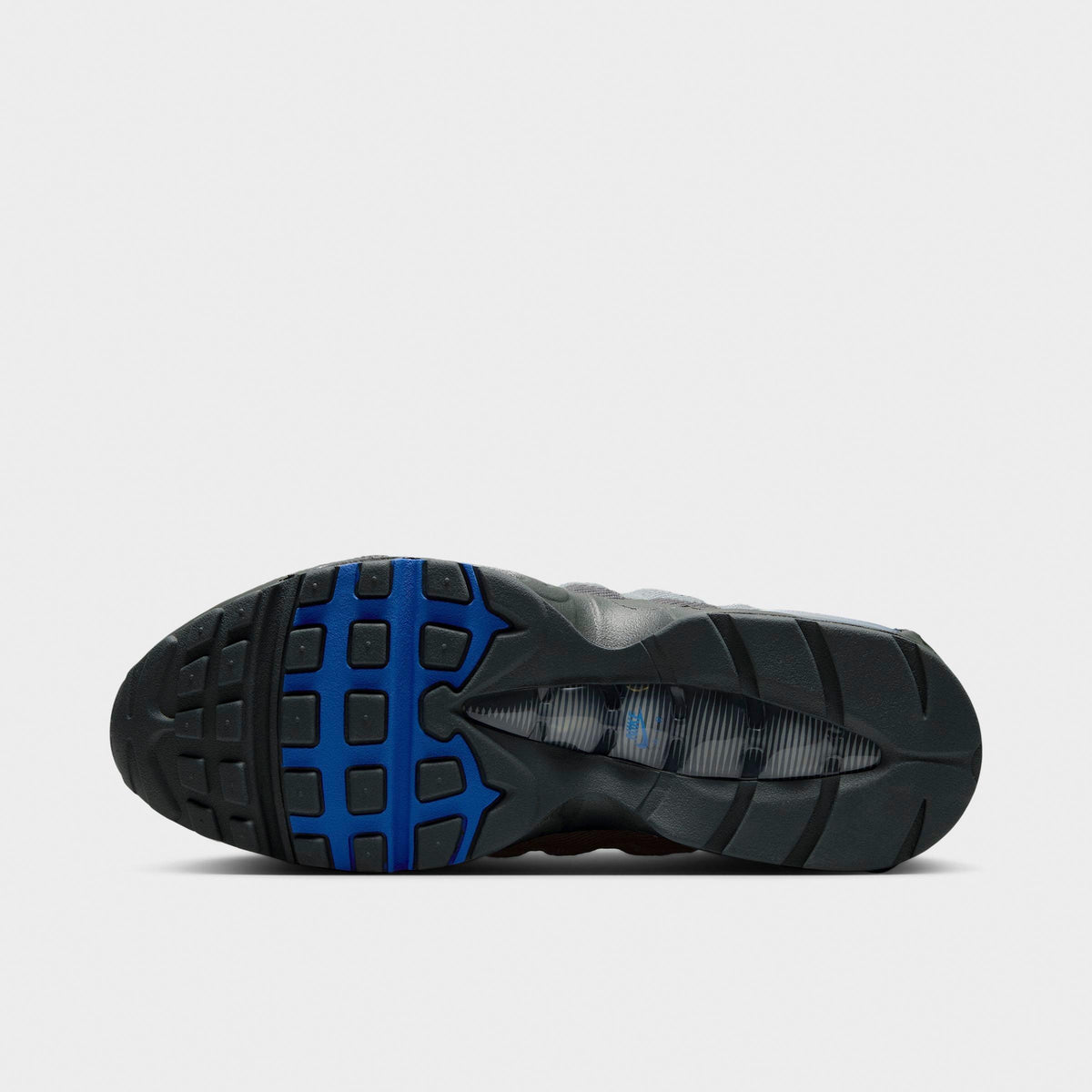 Men's Nike Air Max 95 Big Bubble Casual Shoes - Smoke Grey/Anthracite/Black/Racer Blue - view 6