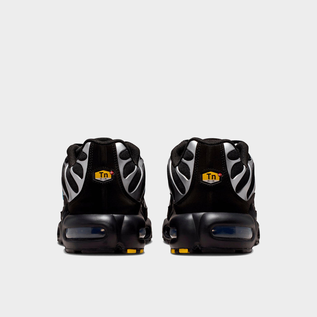 Men's Nike Air Max Plus Premium Casual Shoes - Black/Chrome/Gamma Blue - view 4