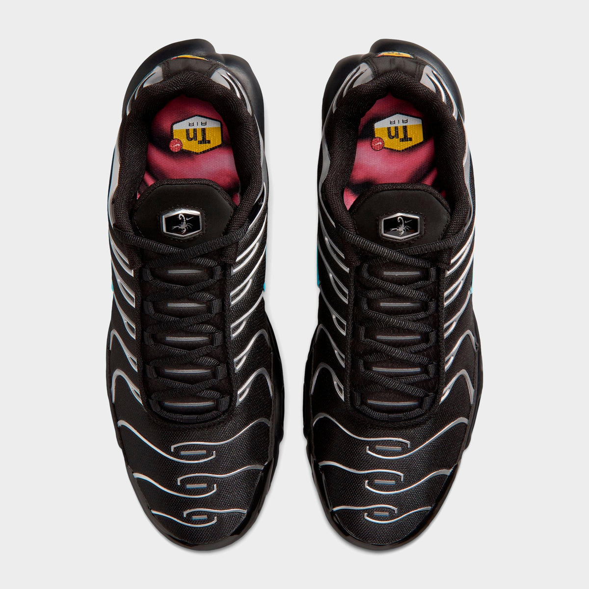Men's Nike Air Max Plus Premium Casual Shoes - Black/Chrome/Gamma Blue - view 5