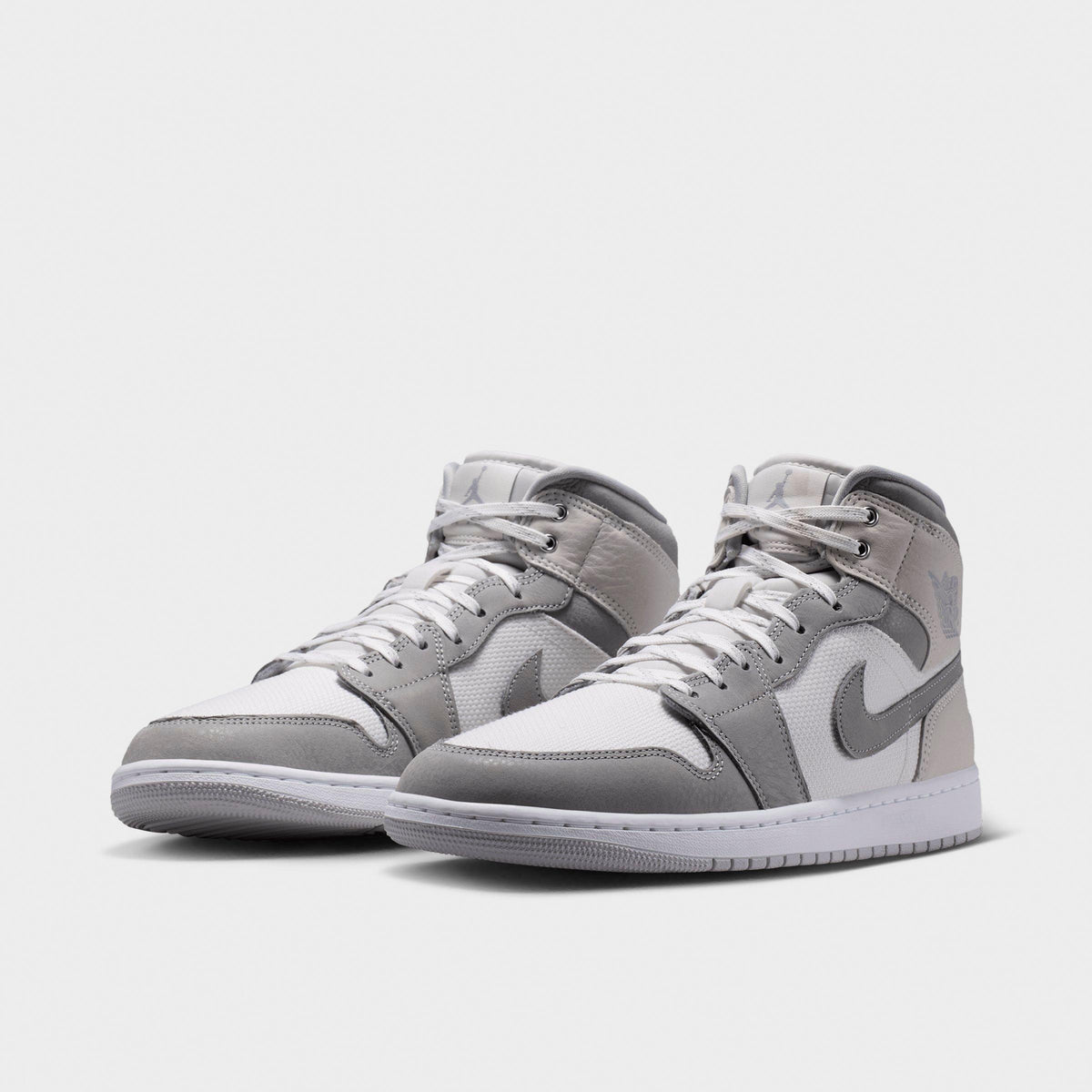 Men's Air Jordan Retro 1 Mid SE Casual Shoes -  Summit White/Phantom/Sail/Light Smoke Grey - view 2