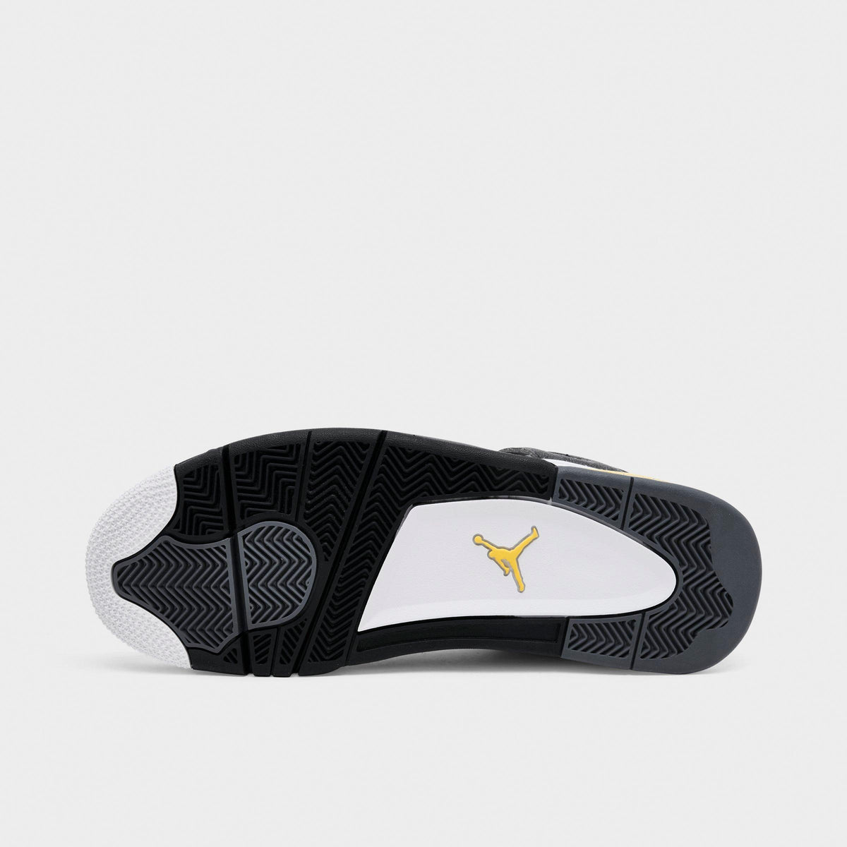 Men's Air Jordan Retro 4 Basketball Shoes - White/Dark Blue Grey/Black/Tour Yellow - view 6