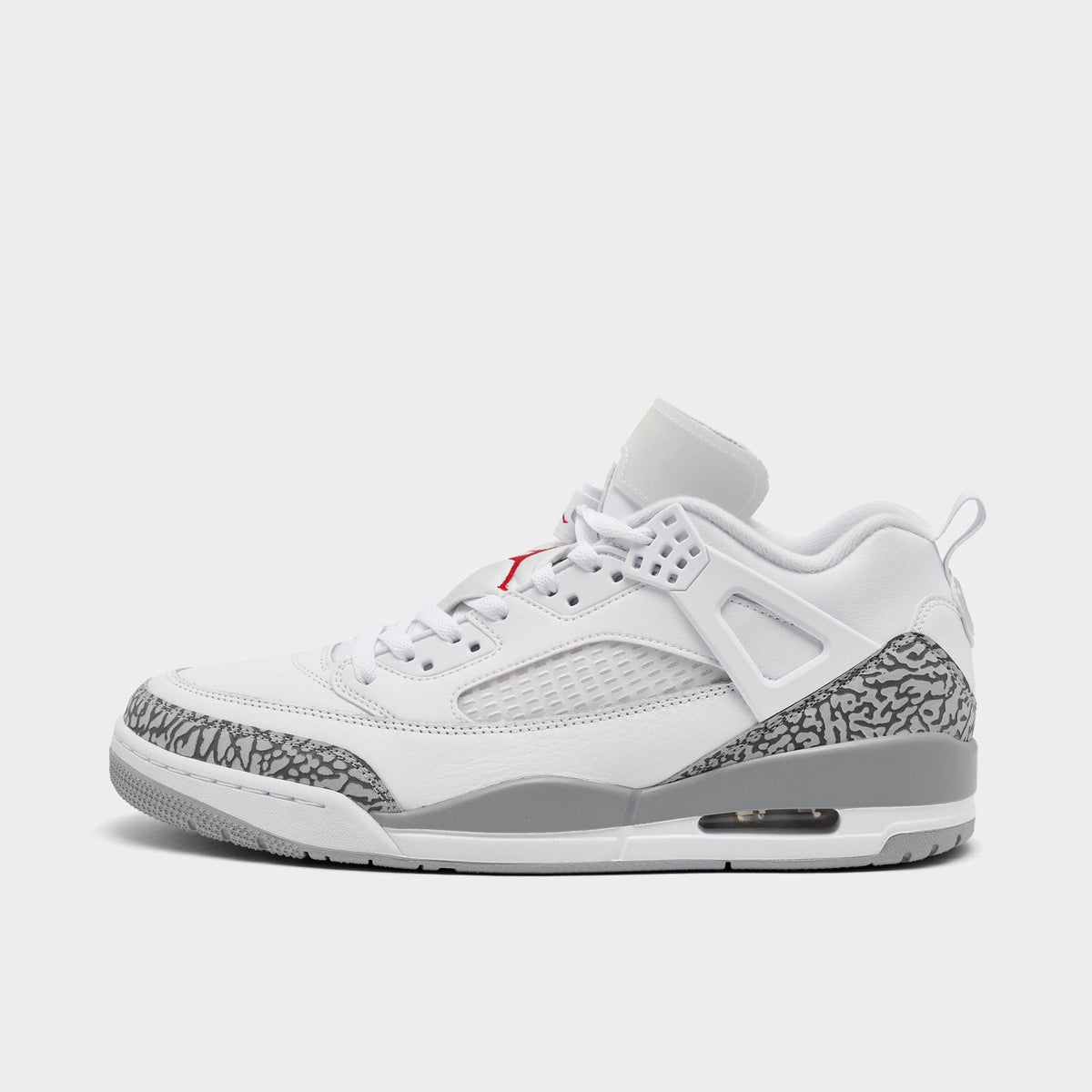 Men's Jordan Spizike Low Casual Shoes - White/Varsity Red/Cool Grey/Wolf Grey
