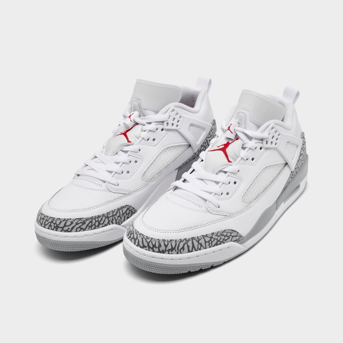 Men's Jordan Spizike Low Casual Shoes - White/Varsity Red/Cool Grey/Wolf Grey - view 2
