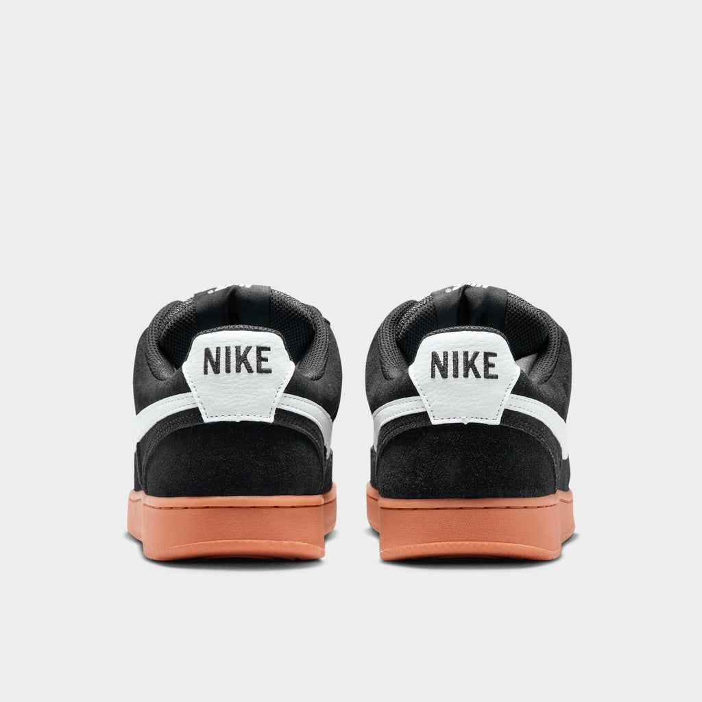 Men's Nike Court Vision Low FL Casual Shoes - Black/Gum Medium Brown/White - view 4
